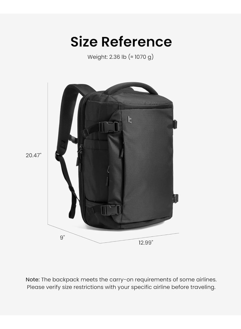 Tomtoc Navigator-T66 Liteway 40L Travel Backpack – TSA-Friendly Carry-On Luggage, Water-Resistant Lightweight Business Rucksack, Fits 17.3-Inch Laptop, Durable Weekender Daypack - Image 4